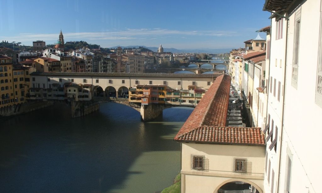 Mid of December View of Ponte Vecchio from Uffizi Gallery